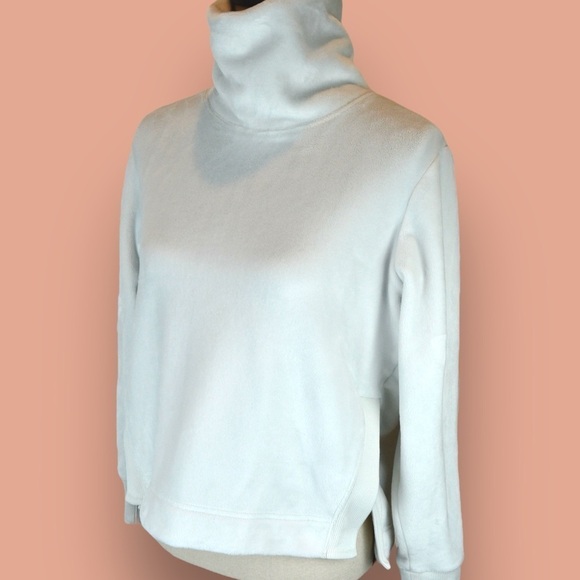 Athleta‎ Double Cozy Karma Funnel Neck Sweatshirt, Sea Salt White Size XS 511446 - Picture 9 of 9